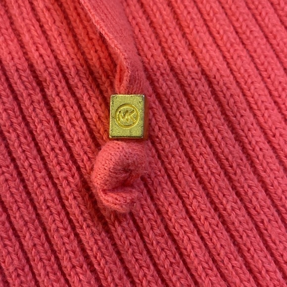 EUC MICHAEL KORS Ribbed Knit 3/4 Sleeve Sweater Coral - Picture 3 of 12